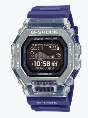 Casio G-Shock G-Lide blue clear GBX-100 Series Digital Watch Mens
